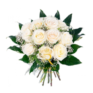 Ramillete de 12 Rosas Blancas