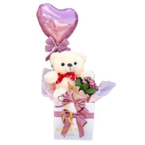 Abrazo de Amor Rosas Peluche y Globo