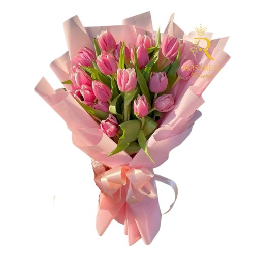 Veinte Ecos de Belleza 20 tulipanes rosados