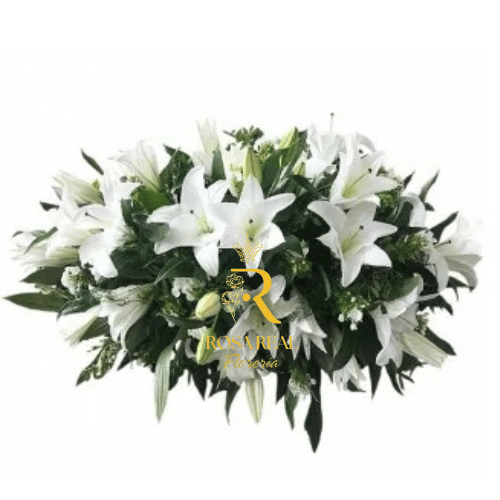Cubre Urna de 20 Lilium Blancos