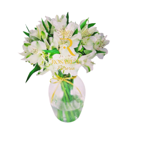 Arreglo Colorido y Elegante florero de astromelia