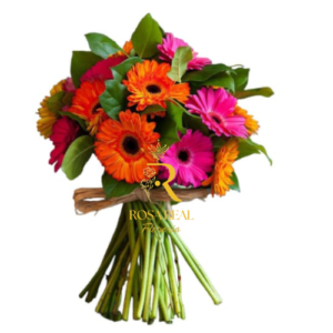 Arreglo Floral Colorido 20 gerberas surtidas