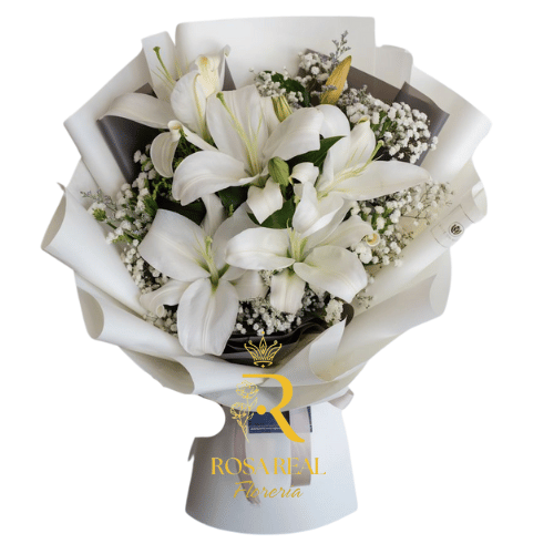 Ramo de 5 Lilium Blanco