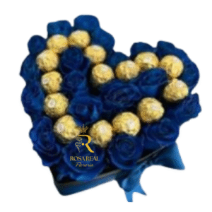 Arreglo Floral Exclusivo y Sofisticado 25 rosas azules