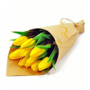 Ramo de 10 tulipanes amarillos