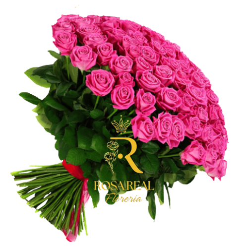 Ramo de 50 rosas rosadas