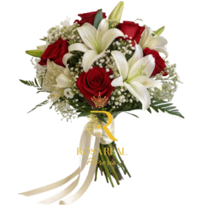 Ramo de Rosas Rojas y Lilium Blanco